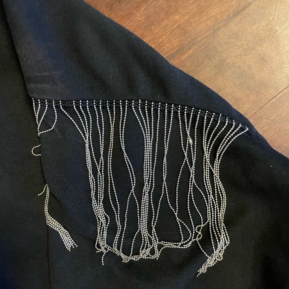 Black Fringe Sweater - Picture 2 of 3
